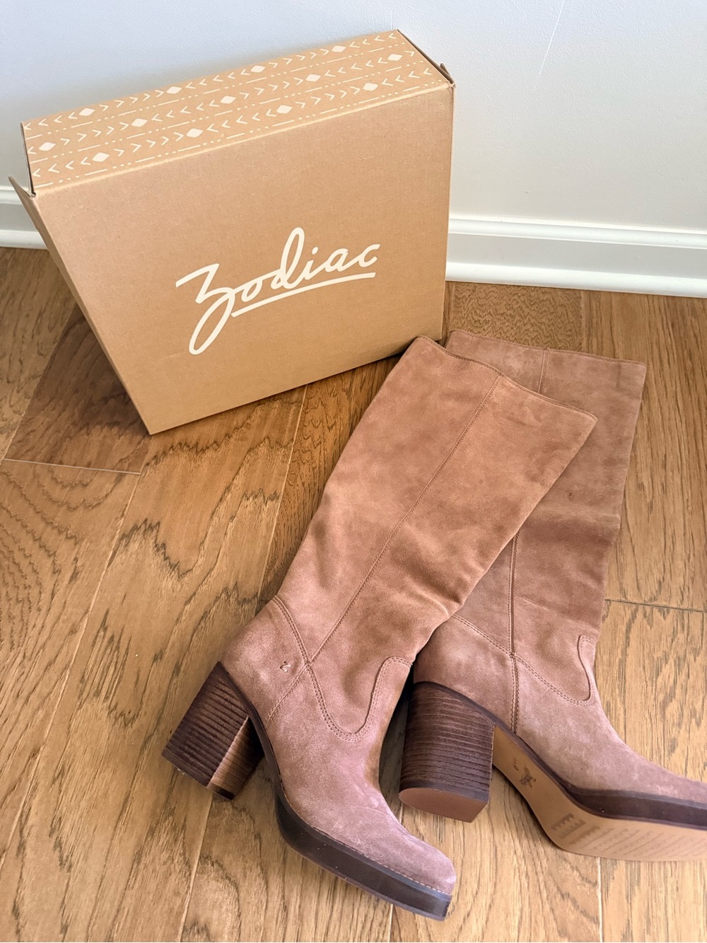 Zodiac Women's Tall Suede Boots in Taupe Brown